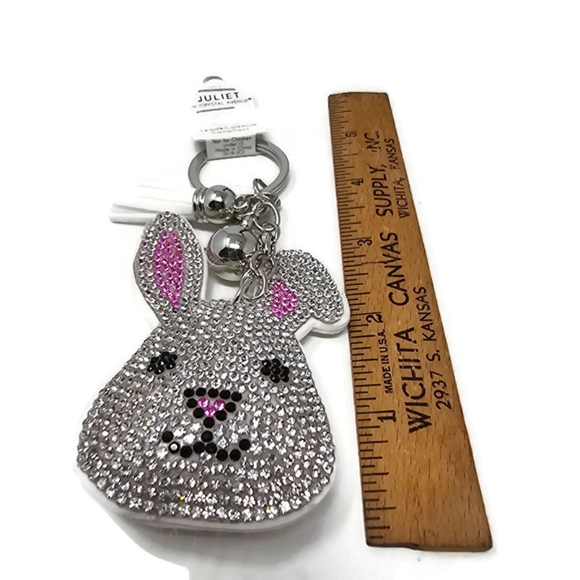 🆕️ Puff Bunny Design Keychain with Tassel - Picture 4 of 5
